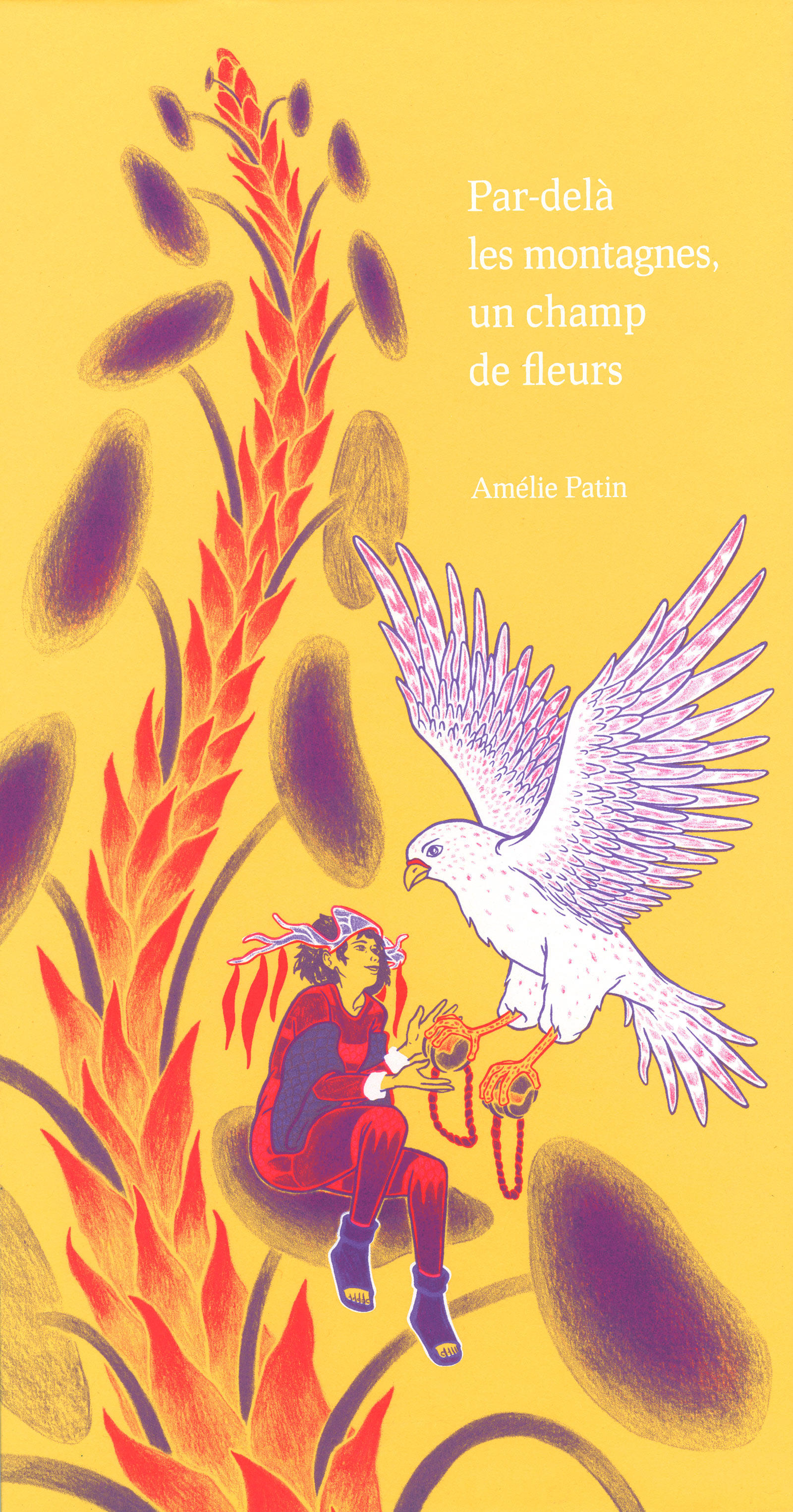 Par-del&agrave; les montagnes, un champ de fleurs